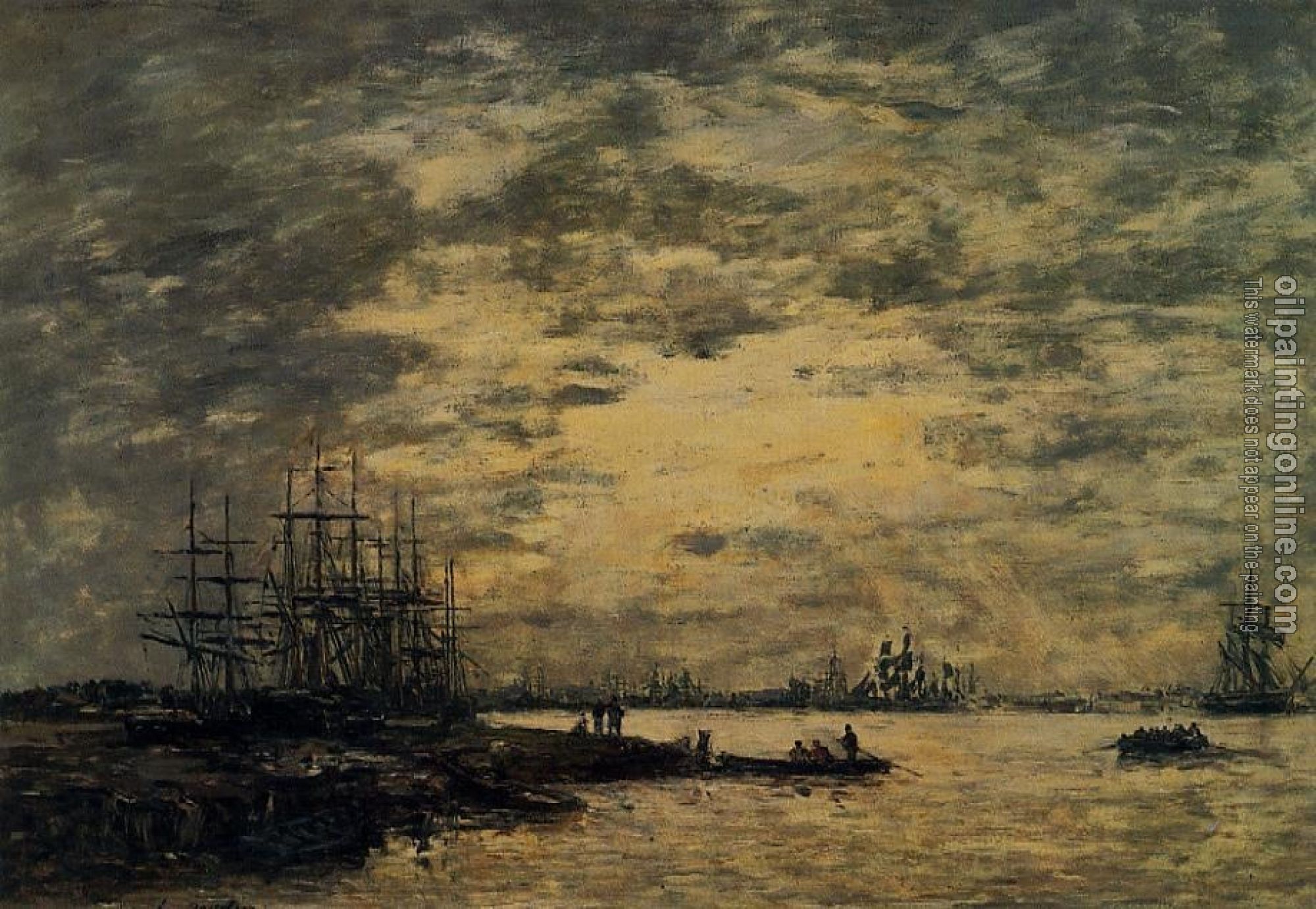 Boudin, Eugene - Bordeaux, Boats on the Garonne